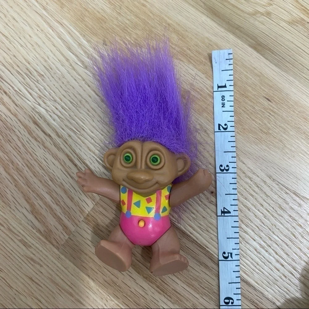 Vintage Light up Eyes Troll Doll 90s Purple Kids